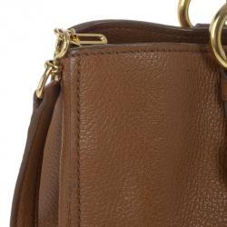 مملوكة مسبقًا Miu Miu Brown Leather Textured Tote