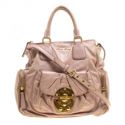 Miu Miu Pink Leather Shoulder Bag