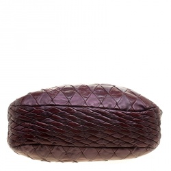 Miu Miu Purple Matelasse Leather Hobo
