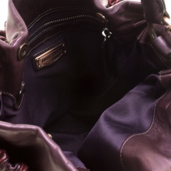 Miu Miu Purple Matelasse Leather Hobo