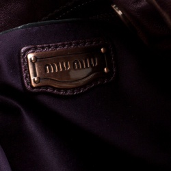 Miu Miu Purple Matelasse Leather Hobo