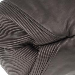 Pre Owned Miu Miu Bronze Leather Tote