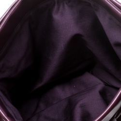 Miu Miu Purple Matelasse Leather Frame Clutch