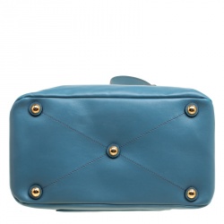 مملوكة مسبقًا Miu Miu Blue Vitello Soft Leather Top Handle Bag