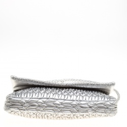 Pre Owned حقيبة كتف ميو ميو جلد مبطنة فضية