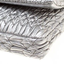 Pre Owned حقيبة كتف ميو ميو جلد مبطنة فضية