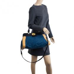 Pre Owned Miu Miu Denim and Leather Satchel