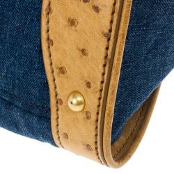 Pre Owned Miu Miu Denim and Leather Satchel