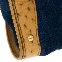 Pre Owned Miu Miu Denim and Leather Satchel