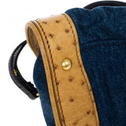 Pre Owned Miu Miu Denim and Leather Satchel