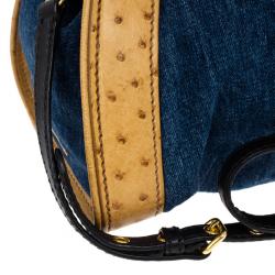 Pre Owned Miu Miu Denim and Leather Satchel