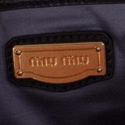 Pre Owned Miu Miu Denim and Leather Satchel