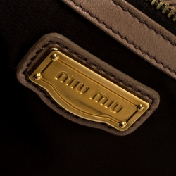 Miu Miu Beige Leather Clutch