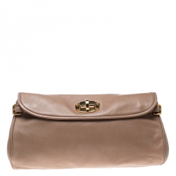 Miu Miu Beige Leather Clutch