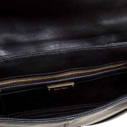Miu Miu Black Leather Biker Shoulder Bag