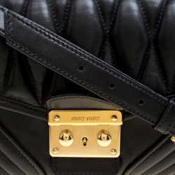 Miu Miu Black Leather Biker Shoulder Bag