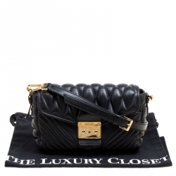 Miu Miu Black Leather Biker Shoulder Bag