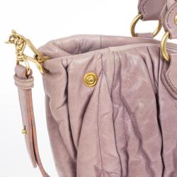 مملوكة مسبقًا Miu Miu Pink Quilted Calfskin 'Matelasse' Hobo