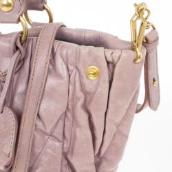مملوكة مسبقًا Miu Miu Pink Quilted Calfskin 'Matelasse' Hobo