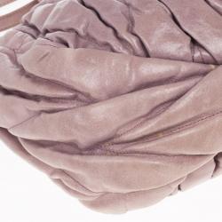 مملوكة مسبقًا Miu Miu Pink Quilted Calfskin 'Matelasse' Hobo