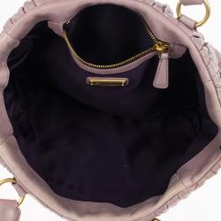 مملوكة مسبقًا Miu Miu Pink Quilted Calfskin 'Matelasse' Hobo