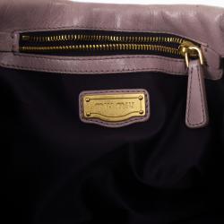 مملوكة مسبقًا Miu Miu Pink Quilted Calfskin 'Matelasse' Hobo