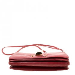 Miu Miu Red Leather Turnlock Crossbody Bag