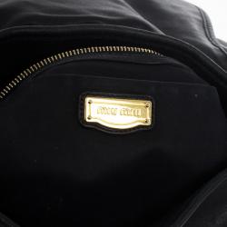 Pre Owned Miu Miu Black Coffer Matelasse Leather Hobo