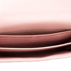 Pre Owned Miu Miu Pink Matelasse Leather Clutch 