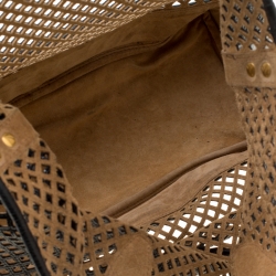 Miu Miu Black Perforated Leather Top Handle Bag