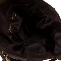 Miu Miu Brown Leather Shopping Tote