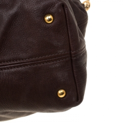 Miu Miu Brown Leather Shopping Tote