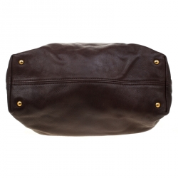 Miu Miu Brown Leather Shopping Tote