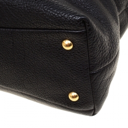 Miu Miu Black Leather Foldover Crossbody Bag 