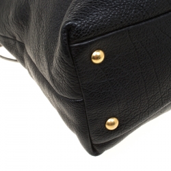 Miu Miu Black Leather Foldover Crossbody Bag 