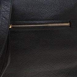 Miu Miu Black Leather Foldover Crossbody Bag 