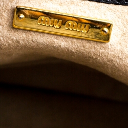Miu Miu Black Leather Top Handle Bag 