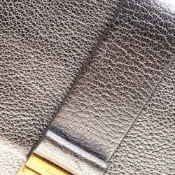 Miu Miu Silver/Gold Leather Madras Crossbody Bag