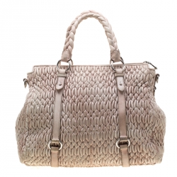 Pre Owned حقيبة يد ميو ميو جلد مبطنة زرقاء