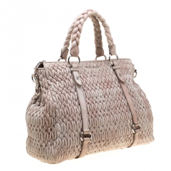 Pre Owned حقيبة يد ميو ميو جلد مبطنة زرقاء