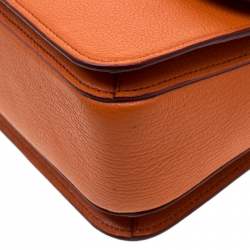 مملوكة مسبقًا Miu Miu Orange Leather Madras Crossbody Bag