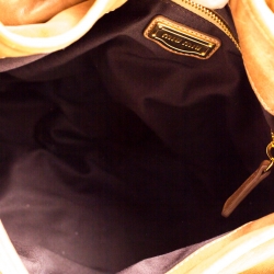 Miu Miu Brown Matelasse Leather Coffer Hobo