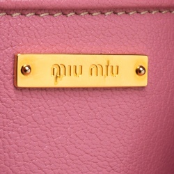 مملوكة مسبقًا حقيبة كتف ميو ميو مادراس متوسطة جلد وردية