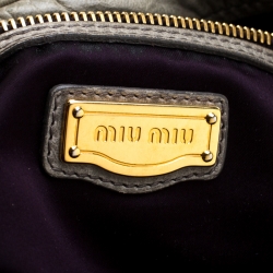 Miu Miu Green Leather Charm Satchel 