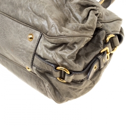 Miu Miu Green Leather Charm Satchel 