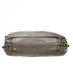 Miu Miu Green Leather Charm Satchel 