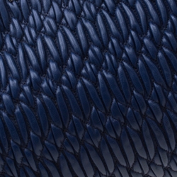 Pre Owned Miu Miu Blue Matelasse Nappa Leather Crystal Tote