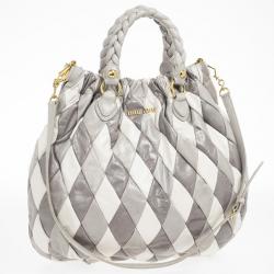 Miu Miu Large Harlequin Leather Tote