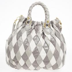 Miu Miu Large Harlequin Leather Tote