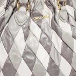 Miu Miu Large Harlequin Leather Tote